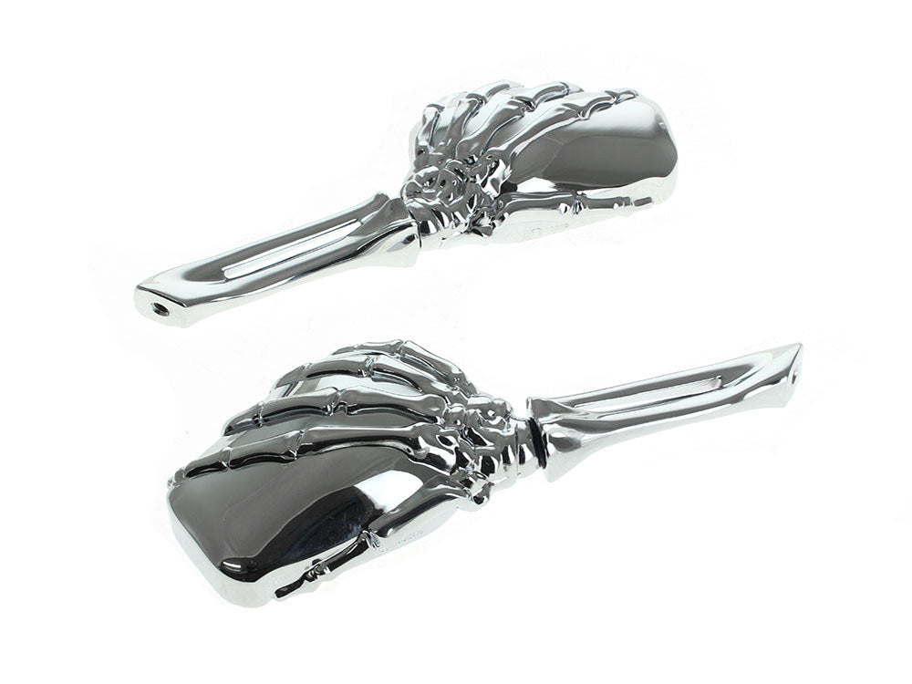 Skeleton Hand Mirrors - Chrome