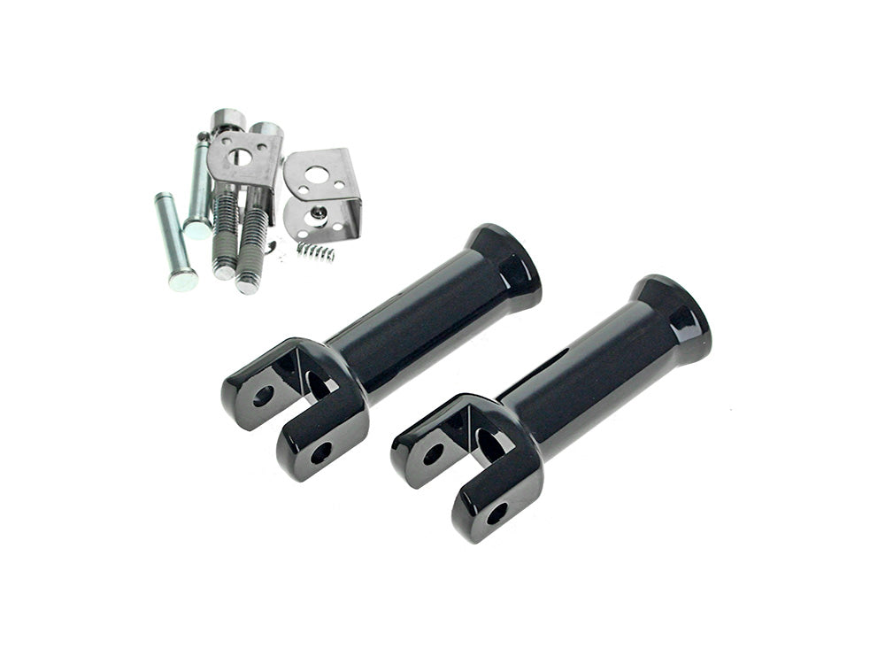 Passenger Footpeg Mount Kit - Black. Fits Softail 2018up