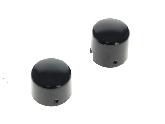 Rear Axle Covers - Gloss Black. Fits Softail 2000-2007