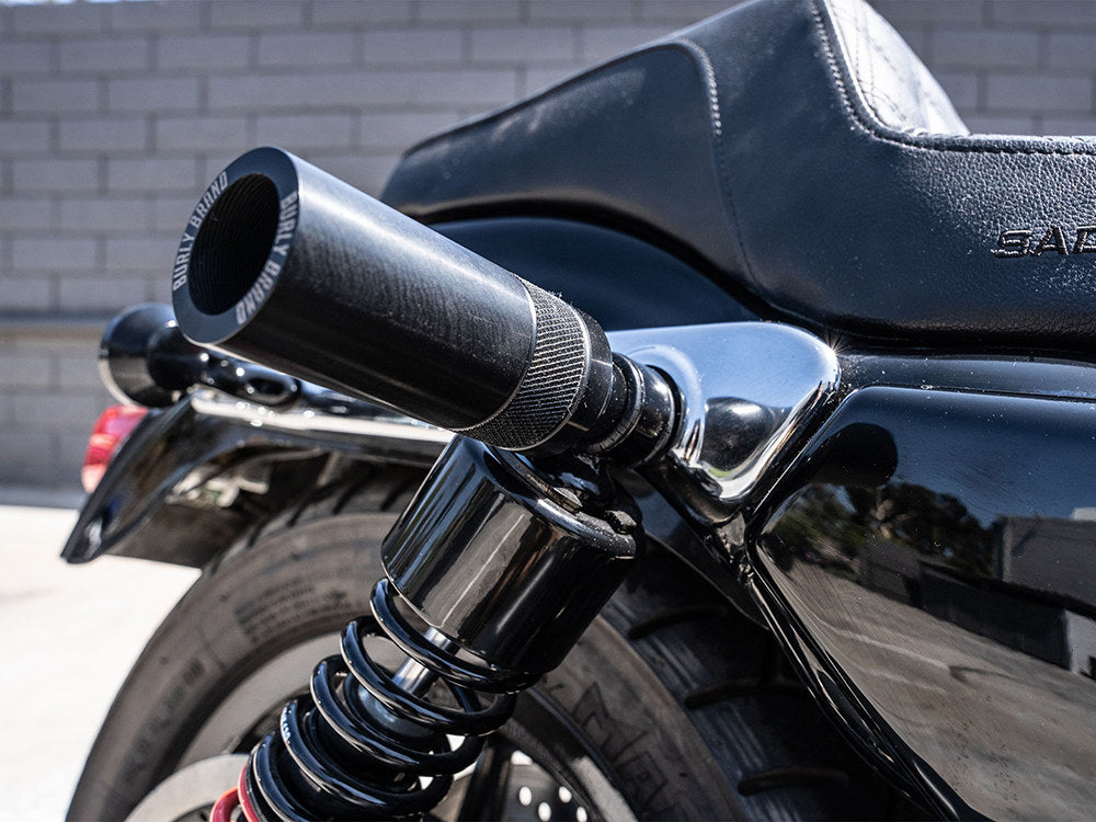 Front & Rear Brawler Crash Bar Kit - Black. Fits Sportster 2004-2021 with Mid-Mount Controls