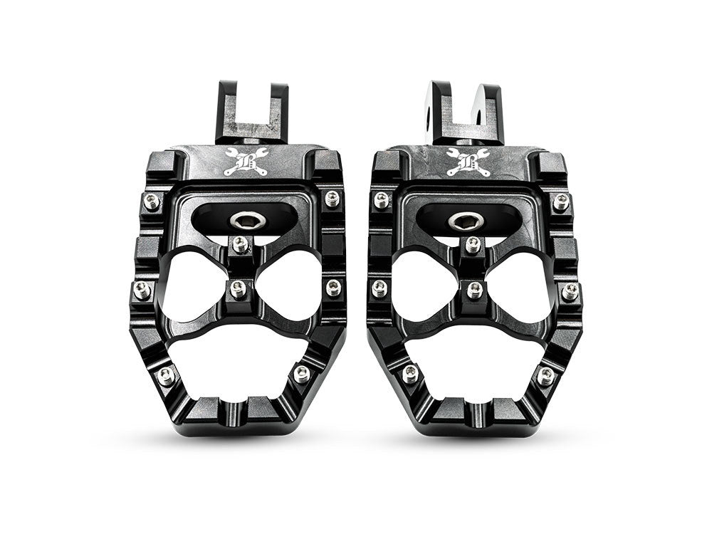 MX Evolution Footpegs - Black. Fits Softail 2018up Front Rider