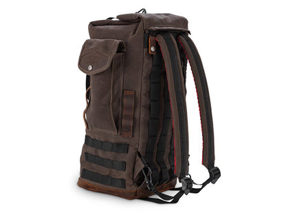 Sissy Bar Backpack - Dark Oak Wet Waxed.