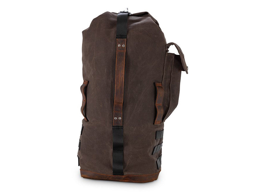 Sissy Bar Backpack - Dark Oak Wet Waxed.