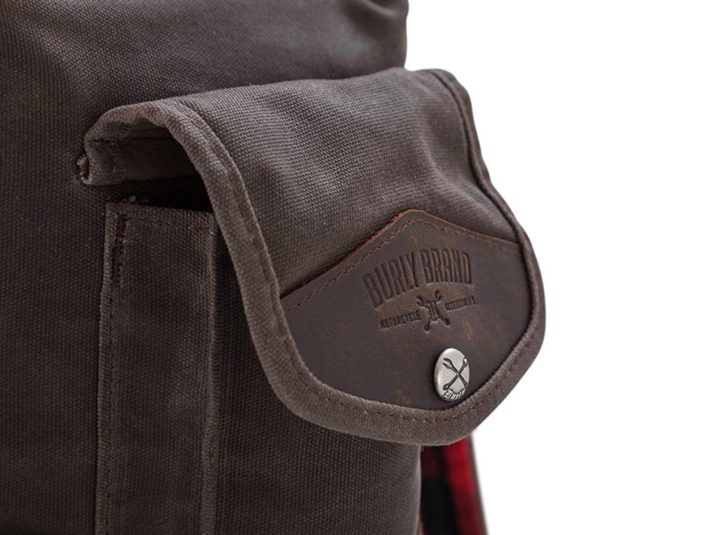 Sissy Bar Backpack - Dark Oak Wet Waxed.