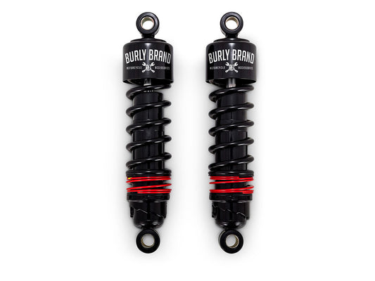 10-1/2in. Slammer Plus Rear Shock Absorbers - Black. Fits Sportster 2004-2021