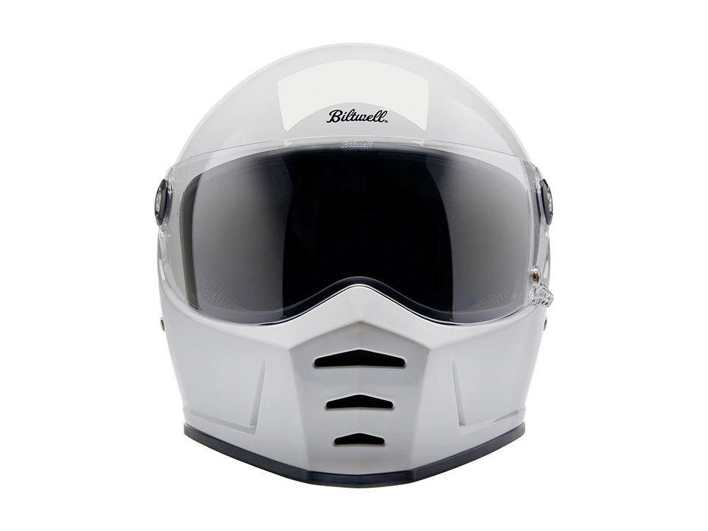 Lane Splitter Helmet - Gloss White with ECE R22.06 Compliance
