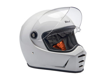 Lane Splitter Helmet - Gloss White with ECE R22.06 Compliance