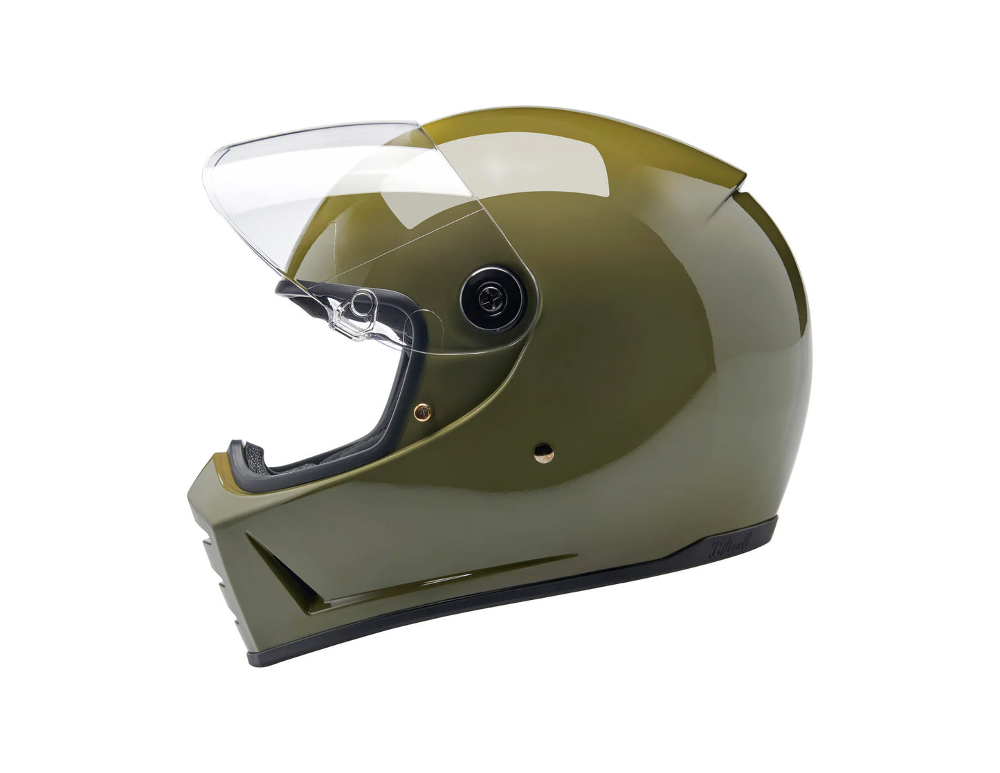 Lane Splitter Helmet - Gloss Olive Green with ECE R22.06 Compliance