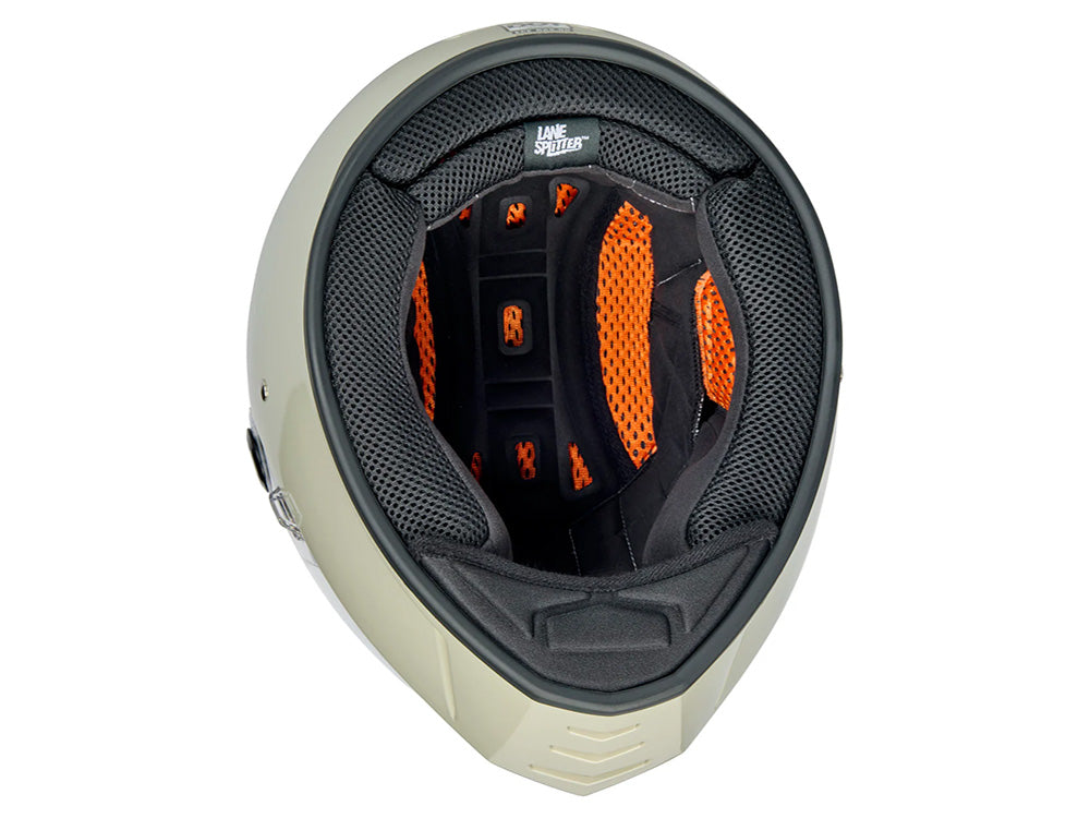 Lane Splitter Helmet - Gloss Chalk with ECE R22.06 Compliance