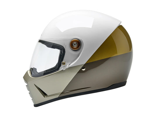 Lane Splitter Helmet - Intersection Gold, Silver & Bronze with ECE R22.06 Compliance