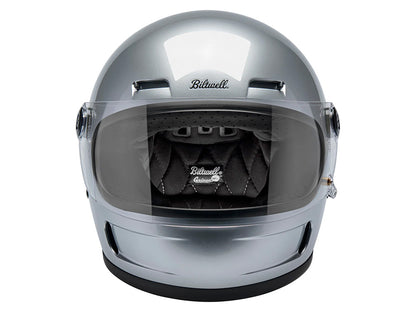 Gringo SV Helmet - Gloss Silver with ECE R22.06 Compliance