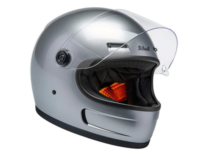 Gringo SV Helmet - Gloss Silver with ECE R22.06 Compliance
