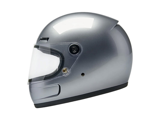 Gringo SV Helmet - Gloss Silver with ECE R22.06 Compliance