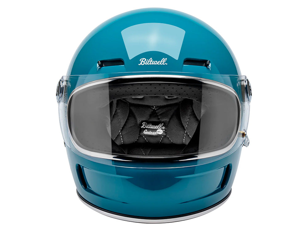 Gringo SV Helmet - Gloss Atlantic Teal with ECE R22.06 Compliance