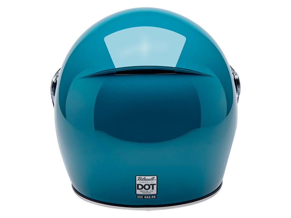 Gringo SV Helmet - Gloss Atlantic Teal with ECE R22.06 Compliance