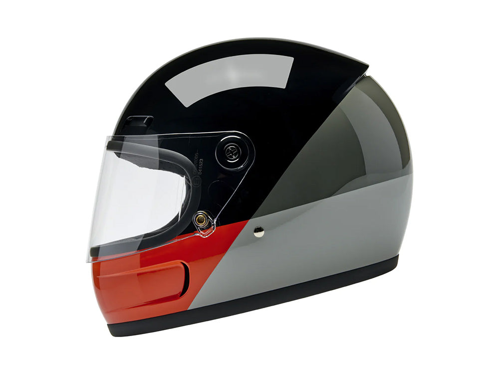 Gringo SV Helmet - Intersection Black, Orange & Grey with ECE R22.06 Compliance