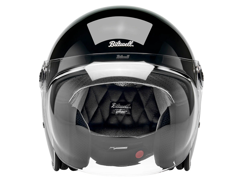 Tahoe Open Face Helmet - Gloss Black with ECE R22.06 Compliance