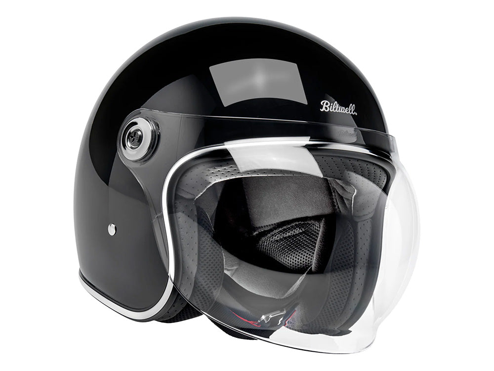 Tahoe Open Face Helmet - Gloss Black with ECE R22.06 Compliance