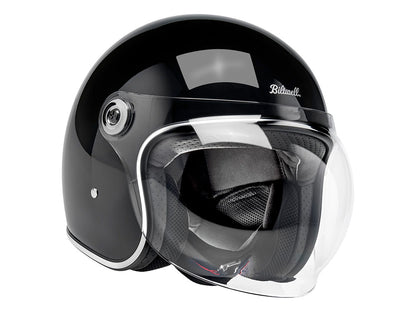 Tahoe Open Face Helmet - Gloss Black with ECE R22.06 Compliance