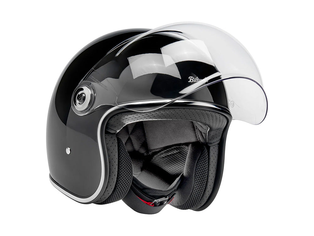 Tahoe Open Face Helmet - Gloss Black with ECE R22.06 Compliance