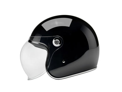 Tahoe Open Face Helmet - Gloss Black with ECE R22.06 Compliance