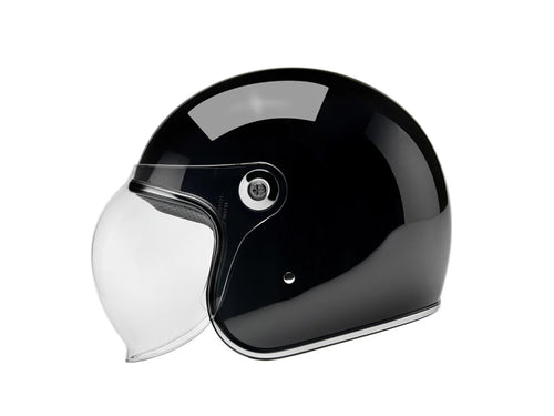 Tahoe Open Face Helmet - Gloss Black with ECE R22.06 Compliance