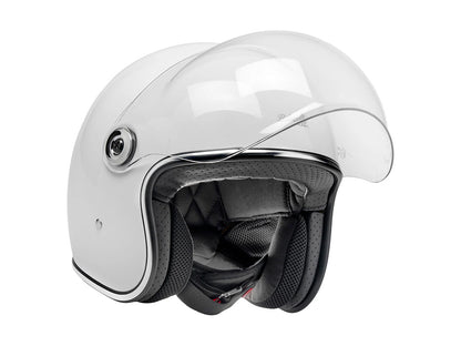 Tahoe Open Face Helmet - Gloss White with ECE R22.06 Compliance