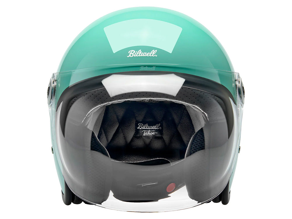 Tahoe Open Face Helmet - Gloss Mint Julep with ECE R22.06 Compliance