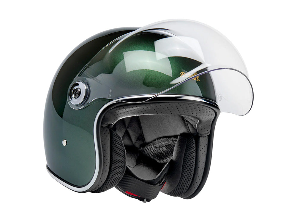 Tahoe Open Face Helmet - Metallic Sierra Green with ECE R22.06 Compliance