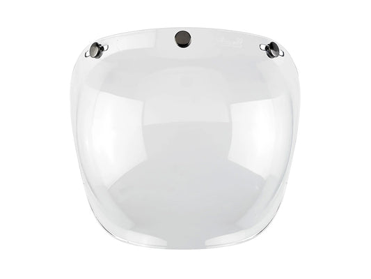 Bubble Shield Visor - Clear. Fits Gringo Helmets & Most Helmets With 3 Studs Along The Top