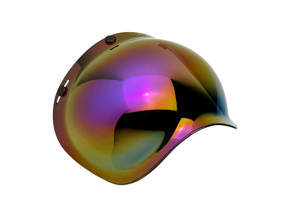 Bubble Shield Visor - Rainbow Mirror. Fits Gringo Helmets & Most Helmets With 3 Studs Along The Top