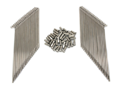19in. Spokes - Stainless Steel. Fits the Genuine H-D Smooth Profile Rim when used in conjunction with 2006up OEM H-D Mid Glide Front End.