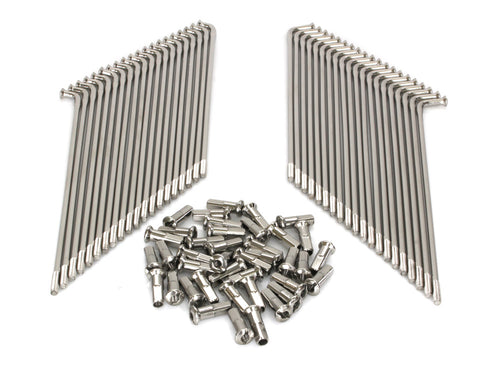 19in. Spokes - Polished Stainless Steel. Fits Original Style H-D Deep Drop Center Rim when used in conjunction with Narrow Glide Hub 1973up & OEM H-D Mid Glide Front Hub 2006up.