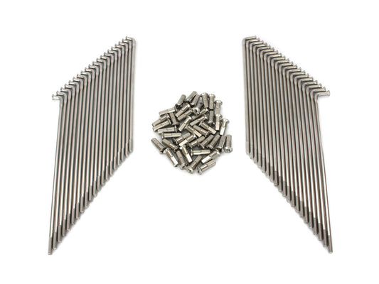 19in. Spokes - Stainless Steel. Fits Original Style H-D Deep Drop Center Rim when used in conjunction with Narrow Glide Hub 1973up & OEM H-D Mid Glide Front Hub 2006up.
