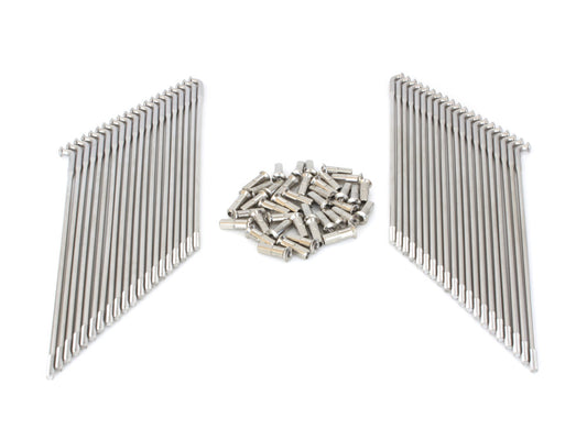 21in. Spokes - Stainless Steel. Fits Original Style H-D Drop Center Rims & Genuine H-D Smooth Profile Rims when used in conjunction with 1997up H-D style Wide Glide Front Hub.