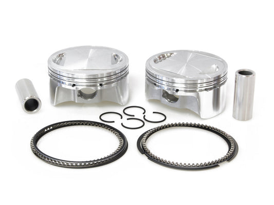 Standard Pistons with 10.75:1 Compression Ratio. Fits Twin Cam 2007-2017 96ci or 103ci to 107ci Big Bore Conversion.