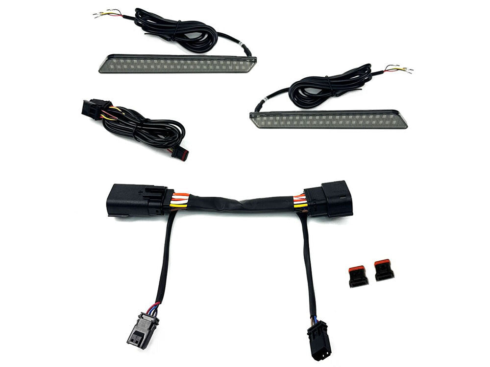 Saddlebag LED Latch Lights - Amber/Red. Fits CVO Touring 2023-2025, Street Glide & Road Glide 2024-2025, Touring 2025 Only