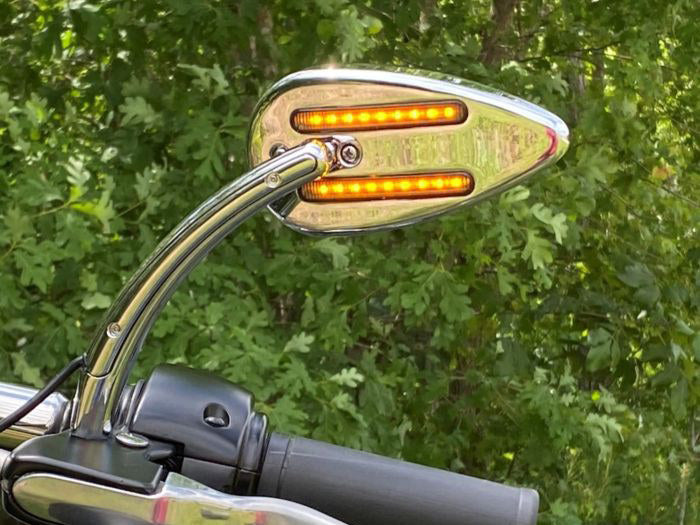Dynamic LED Mirrors Run/Brake/Turn - Chrome.