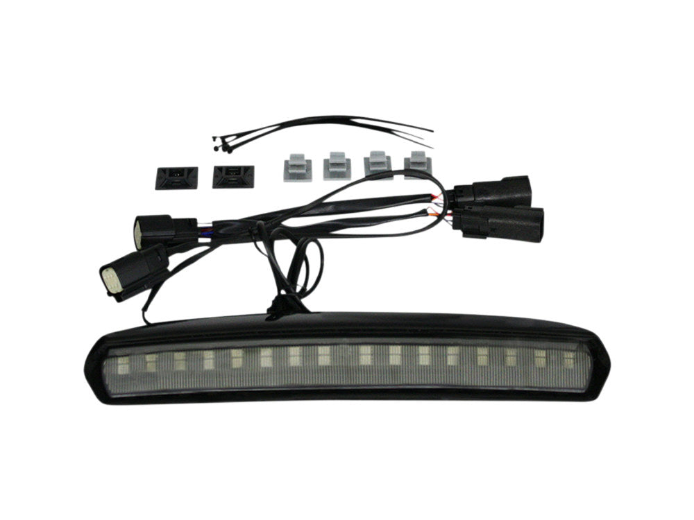 LED High Mount Tour Pak Light - Black Housing, Smoke Lens. Fits Touring 2014up.