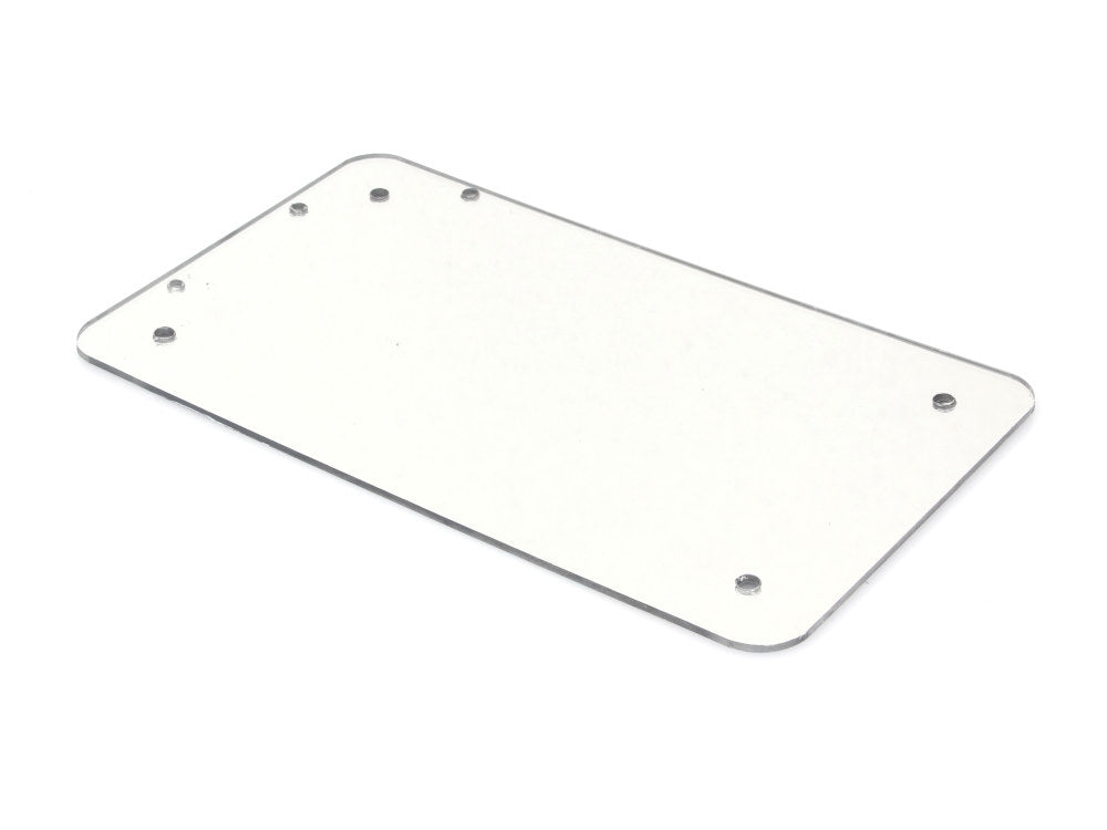 Flat Number Plate Backing Plate - Chrome.