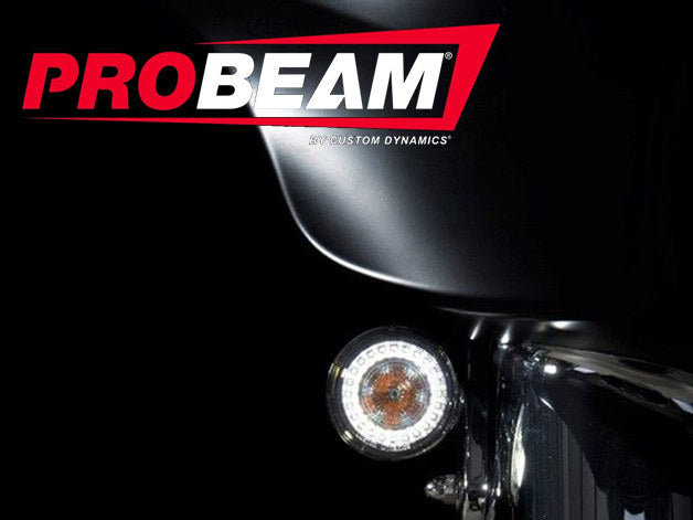 ProBeam LED Front Turn Signal Inserts. Amber Turn, White Run with Smoke Lenses. Fits most 2002up Models.