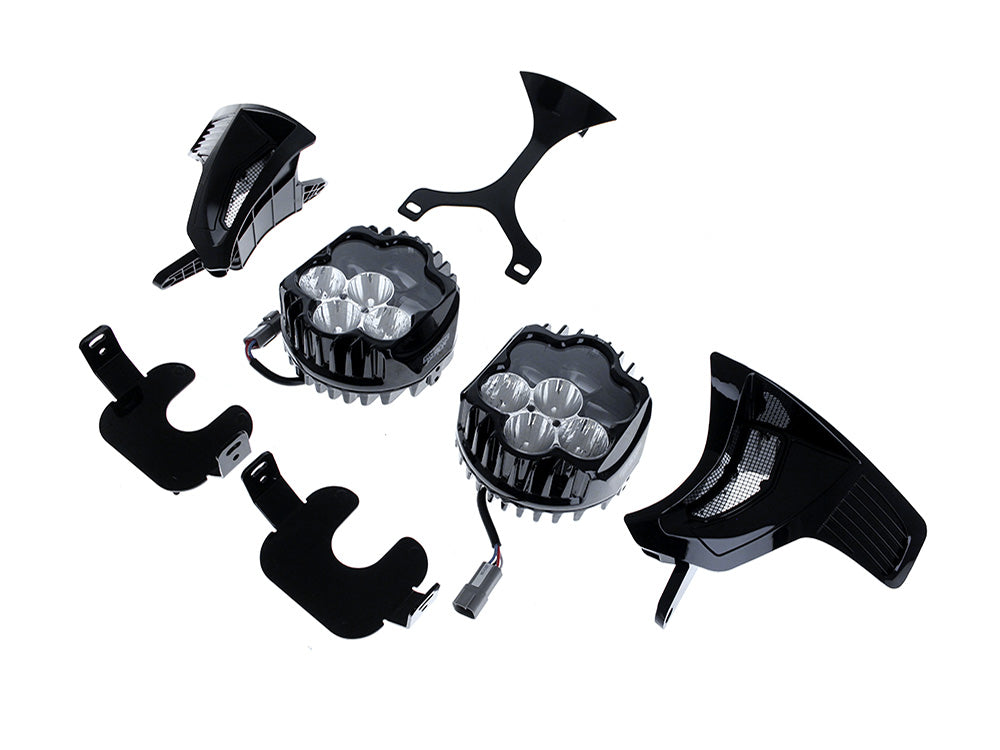 Shark Demon® 2 LED White/White Lighting Kit. Fits CVO Road Glide 2023up, Road Glide 2024up & CVO Road Glide ST 2024up