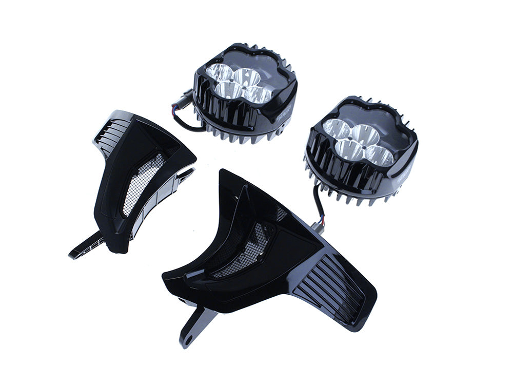 Shark Demon® 2 LED White/White Lighting Kit. Fits CVO Road Glide 2023up, Road Glide 2024up & CVO Road Glide ST 2024up