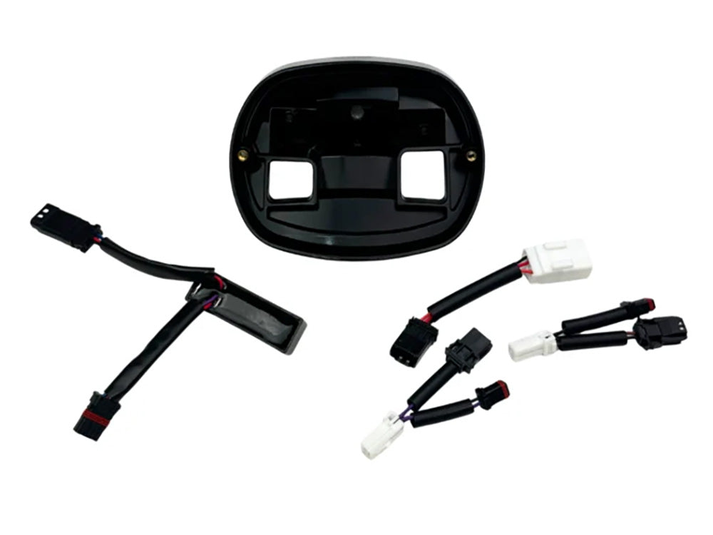 Taillight Base Plate Turn Signal Delete Tail Tidy - Black. Fits Heritage, Low Rider S & ST 2025-2026