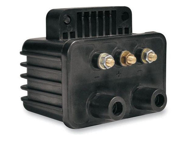 Ignition Coil - Black. Fits Big Twin 1970-1999 & Sportster 1971-2003 Models with Upgraded Single Fire Ignition.