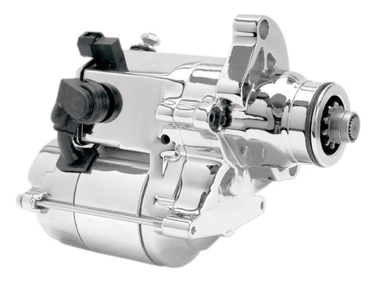 1.6kw Starter Motor - Chrome. Fits Softail 2007-2017, Dyna 2006-2017 & Touring 2007-2016.