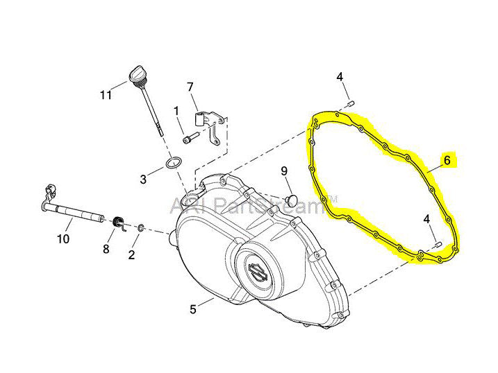Primary Cover Gasket. Fits Street 2015-2020