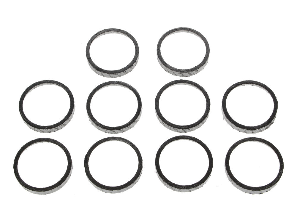 Tapered Exhaust Gasket - Pack of 10. Fits Big Twin 1984up & Sportster 1986-21.