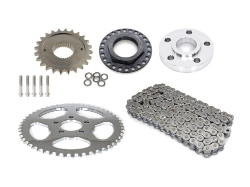 Rear Drive Belt to Chain Conversion. Fits Softail Rocker 2008-2011 & Breakout 2013-2017. Chrome Rear Sprocket. Final Drive Ratio = 2.125:1