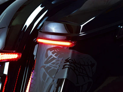 Bag Blades Saddlebag Lights. Red Run & Brake, Amber Turn with Smoke Lens. Fits Touring 2014up.